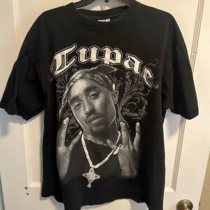 Tupac West Side Graphic T-Shirt - XL, Black